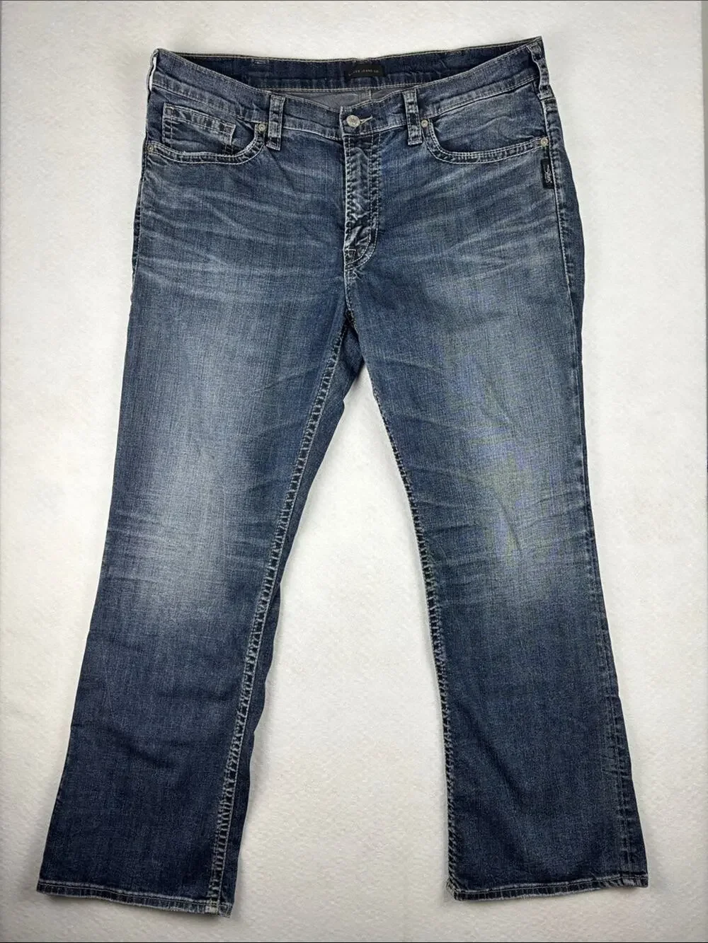 Silver Jeans Co Craig Men’s Relaxed Straight Leg Jeans W36 L30 Medium Wash Denim